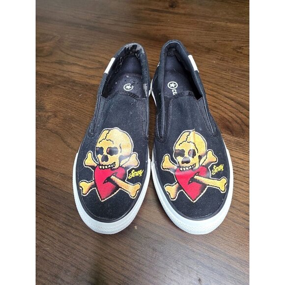 Sailor Jerry X Converse Slip-On Shoes With Skull & Crossbones Design - Picture 7 of 16